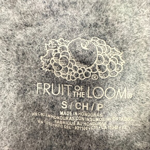 NEW! Mens Fruit of The Loom Sweater Grey/ Black Heather Cotton Blend Small - Picture 4 of 11
